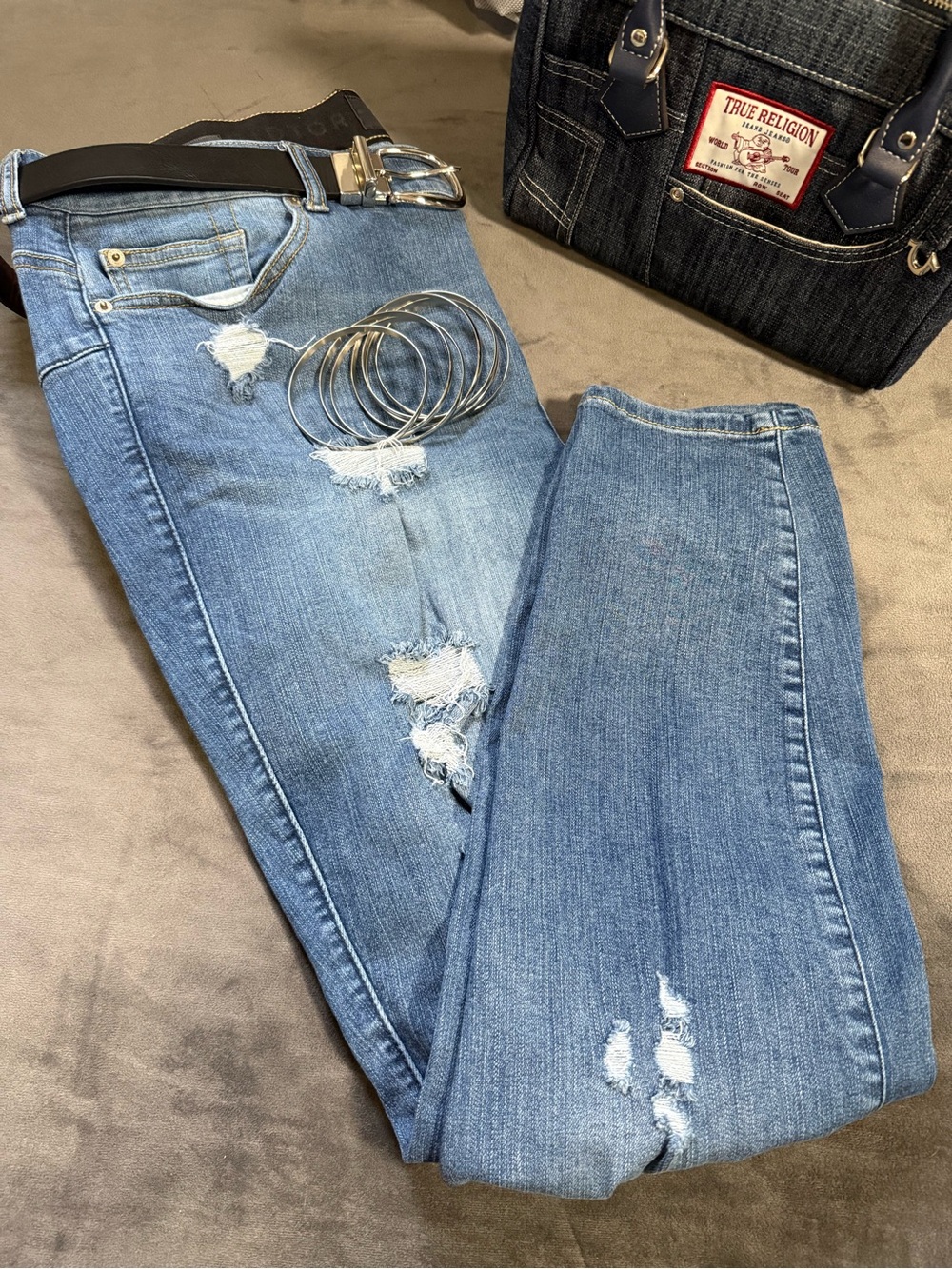 Torrid Stretchy Distressed Skinny Bombshell Jeans